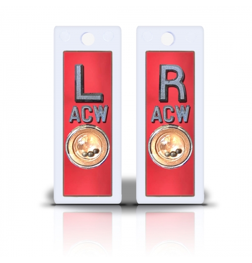 2 1/2" Height Non Sticky Positioning Xray Markers- Bright Red  Metallic 